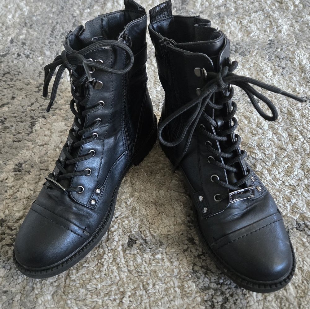 GBG Los Angeles Black Combat Boots  Size 7.5